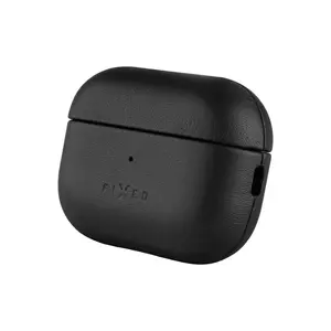 Case FIXED PodsLeather for wireless earbuds — leather and microfibre, black