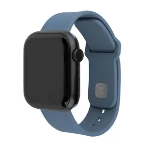 Ремешок FIXED силиконовый спортивный для Apple Watch 42/44/45/46 мм, зелёно-голубой