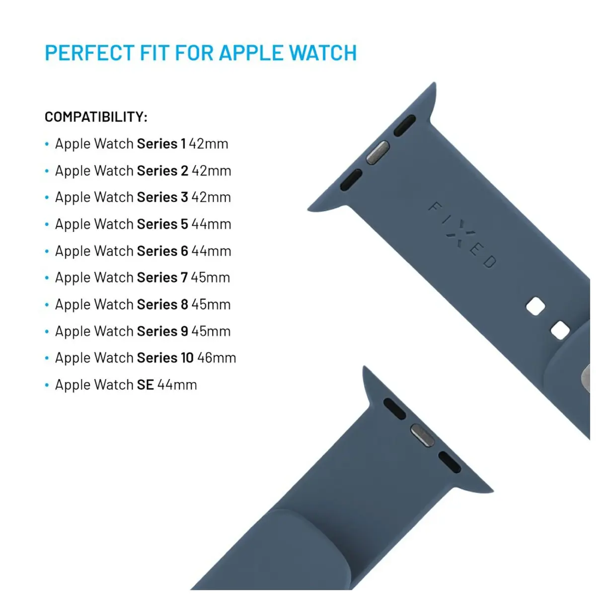 FIXED Silicone Sporty siksniņa Apple Watch 42/44/45/46mm Photo 3