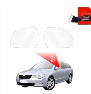 Side mirror anti-rain film GrizzGlass ZeroDrop for Skoda Superb 2 (2008–2013) — GrizzGlass