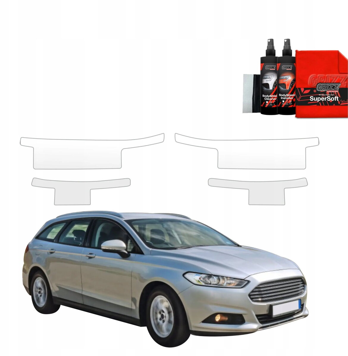Aizsargplēve uz sliekšņiem GrizzGlass BodyShield Ford
