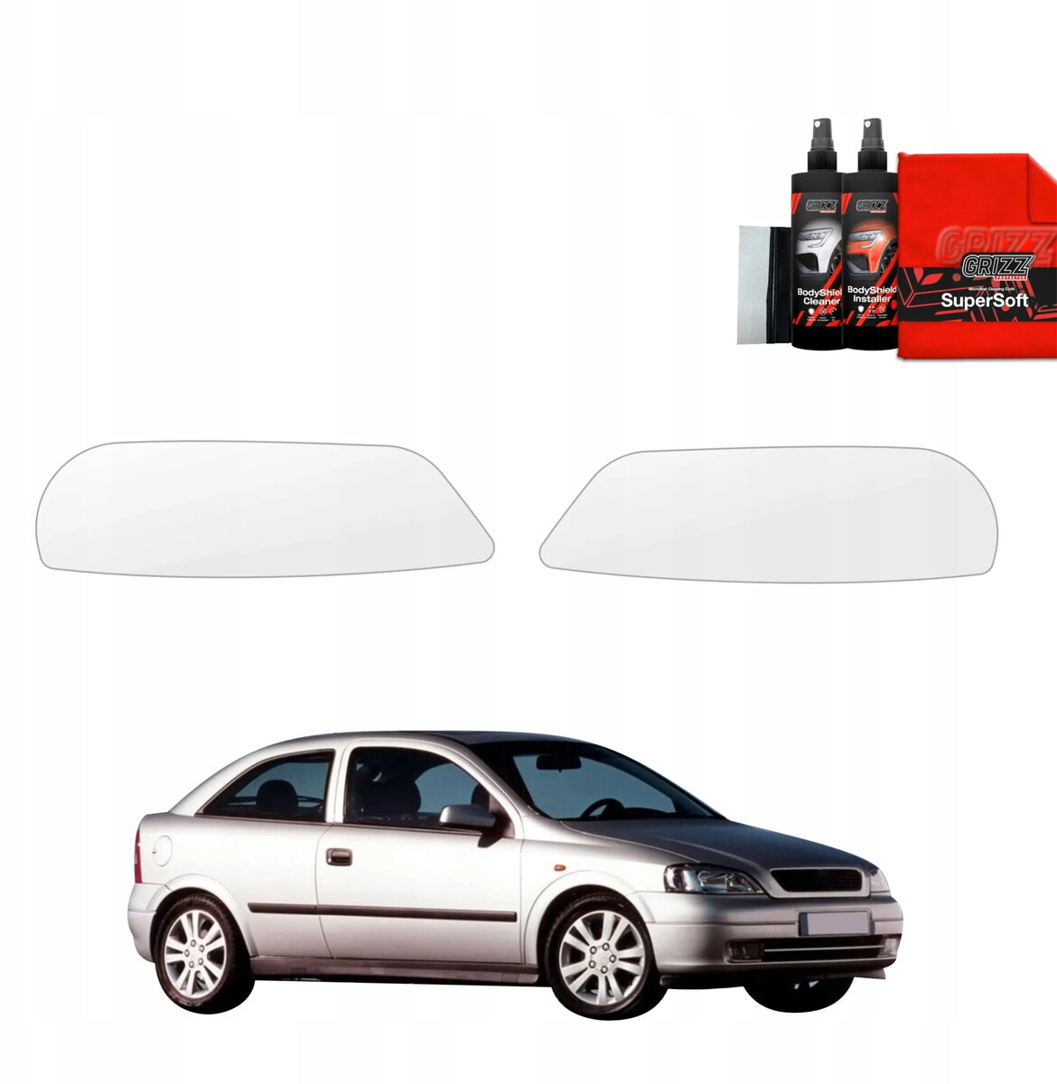 Aizsargplēve priekšējām lukturu GrizzGlass BodyShield priekš