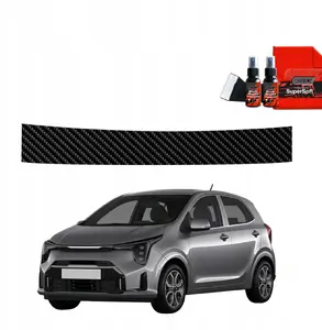 Protective trunk sill film GrizzGlass BodyShield for Kia Picanto (2023–2025) — carbon pattern