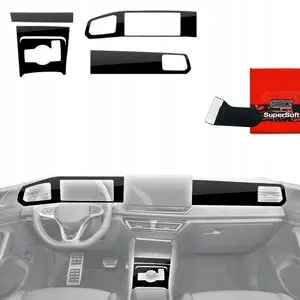 Interior film GrizzGlass PianoSkin Glossy for Volkswagen Tiguan 3 (2024–2025) — 5-in-1 set