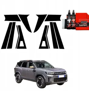 Aizsargplēve uz statņiem GrizzGlass BodyShield Dacia Bigster (2025) — melna, komplekts 12-in-1