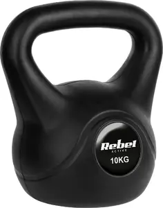 Гиря Rebel Active RBA-2315, литая гиря с битумным покрытием, 10 кг