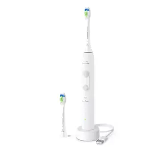 Philips 4100 series HX4042/41 Sonic Toothbrush Adult White Battery Powered Built-in Battery Gum Care 2 Brushing Modes 31000 Movements per Minute Integrated Timer 2 Brush Heads Included