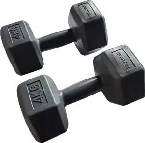Гантели SPARTAN 1858 битумные в покрытии комплект 2 x 4 кг