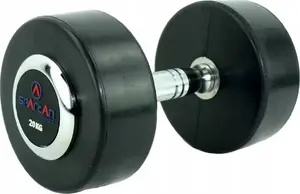 Hanteles SPARTAN 20 kg ar gumijotu pārklājumu — modelis 1673, svars 20 kg