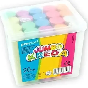 Chalk Crayons Polsirhurt JUMBO — 20 Colors, Large Size