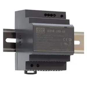 Power adapter/inverter MEAN WELL HDR-100-48, 100 W, 48 V output, 85–264 V input, RoHS, 70×54.5×90 mm