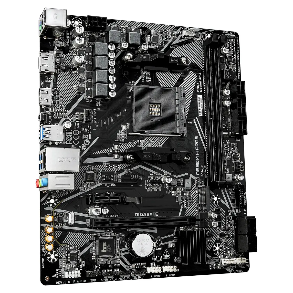 GIGABYTE A520M H ARGB Micro ATX плата Photo 3