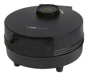 Waffle maker CLATRONIC WA 3832 — 1 circular waffle, 1200 W, 20 cm plates, black