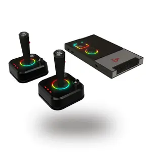 Atari GameStation Pro retro console by Retoo — built-in classic Atari games, HDMI & USB, joystick included, black/grey