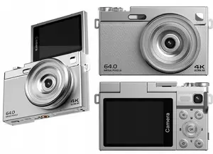 Digital Camera Xrec C77 — 64MP, 4K Video, 16x Optical Zoom, 2.88" Rotating LCD — Silver