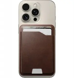 Leather Mag Wallet with Find My Tracking by Nomad, brown