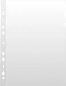 Document Sleeve D.Rect A4 30µm, Polish-style punched, 100 pcs — transparent protective A4 pocket