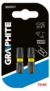 Screwdriver bit GRAPHITE 56H517 — Torx Plus TX40, 1/4" drive, 25 mm length