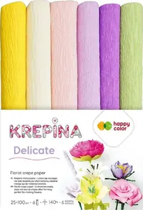 Paper crepe roll GDD Krepina 6 colors delicate 25 x 100 cm