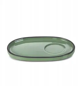 Owalny spodek (oval saucer) Revol CARACTERE Miętowy