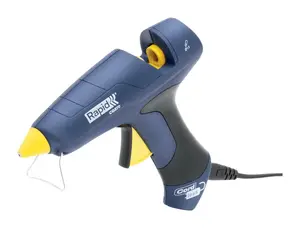 Hot glue gun Rapid CG270 250 W — black/blue/yellow, ABS housing, 12 mm glue sticks, 5.831 g/min output