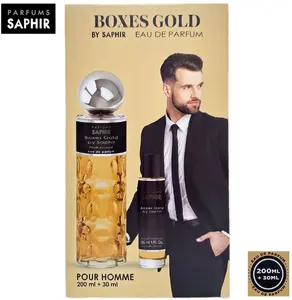 Parfimērijas komplekts Azzaro Saphir Boxes Gold Pour Homme — EDP 200 ml + 30 ml