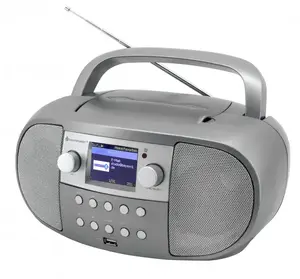 Portable stereo system Soundmaster SCD7600TI — DAB+/FM tuner, CD/MP3 player, 4 W, LCD 2.4" (Titanium)
