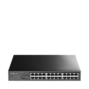 Коммутатор Relpol FS1024 — немаршрутизируемый Fast Ethernet 24 порта (10/100), 4.8 Гбит/с, 8192 MAC, чёрный, для установки в стойку