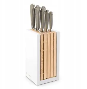 Knife block set Wüsthof Classic Colour 7-piece, gray — kitchen knife block with seven knives
