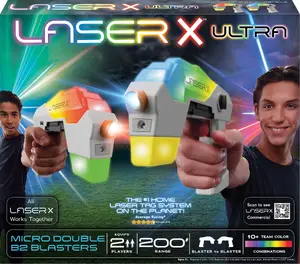 Toy blaster Ultra-Pro Laser X Ultra Micro B2 — shooting range 80 m, multicolour, age 6+, weight 300 g