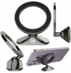 Car mount Wozinsky WPT-D19 for dashboard, MagSafe compatible, gray