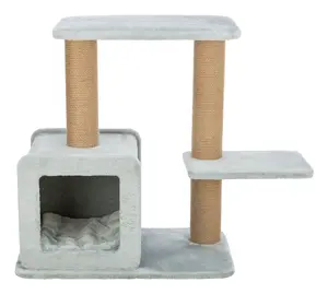 Cat tree Trixie Elena — freestanding scratching bed, beige/grey, 740×450×830 mm