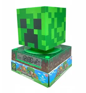 Night Lamp with Alarm Clock and LCD Date Display, KIDS SB10937 (Minecraft design)