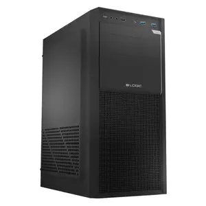 Datora korpuss logic concept J23 PRO ATX/mATX Midi USB-C USB 3.0 melns bez barošanas bloka