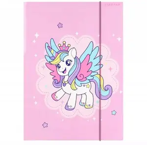 Folder with elastic STARPAK TECZKA Z GUMKĄ A4, mix unicorn design, 2-pocket, STK TEC193