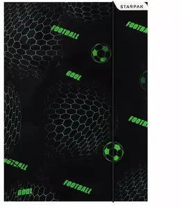 Folder with Elastic Strap STARPAK A4, Football Design, Pack of 10