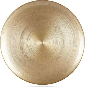 Dinner plate Vilde 32.5 cm flat shallow glass gold