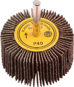 Lapu slīpējs rats ar vārpstīti GRAPHITE 55H757 — 60 x 30 mm, grauds K40