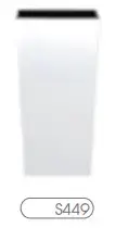 Flower pot Prosperplast URBI SQUARE 195 mm white, model DURS200-S449
