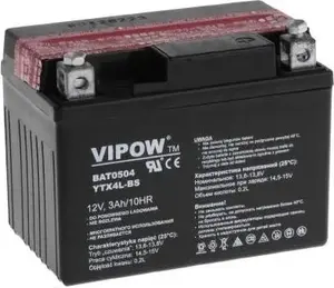 Battery VIPOW MC-type for motorcycles 12 V 3 Ah, model BAT0504