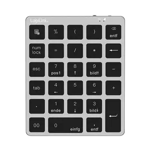 Numeric Keypad LOGILINK ID0212 — Bluetooth, 28 keys, scissor switch, grey, for Laptop/PC