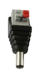 Savienotājs Synergy21 S21-LED-000964 — DC 2‑kontaktu, melns, 20×40×15 mm