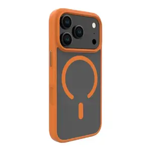 Гибридный чехол Evelatus для iPhone 17 Pro с MagSafe, PC+TPU, оранжевый