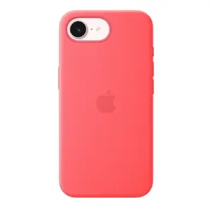 Silicone Case with MagSafe for Apple iPhone 17e — Bright Guava, fits 6.1" (15.5 cm)