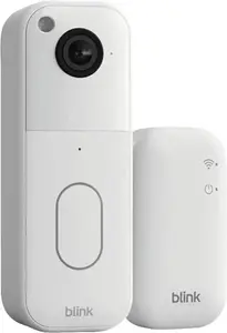 Wireless Doorbell Kit Amazon Blink B0DJDT55QX — White, Battery‑powered, 47×36.6×130 mm