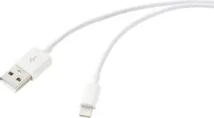 USB data cable Renkforce RF-6857548 — USB 2.0 USB-A to Apple Lightning, 1.00 m, white