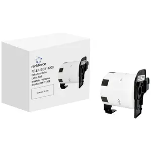 Pašlīmējošas nepārtrauktas drukas etiķetes Renkforce RF-6027500 — 6,2 × 2,9 cm, 800 gab., baltas
