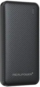 Power bank RealPower PB-10000 SSB 10 000 mAh cieta baterija melns