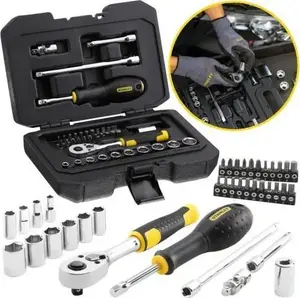 Socket set STANLEY STMT82828-1 1/4" drive, 38 pieces, includes sockets, ratchet, and accessories