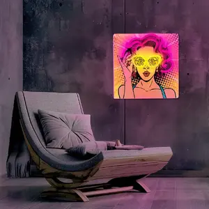 LED neon sign Forever ART LED POWER WOMAN żółto fioletowy FLA02 – decorative LED lighting